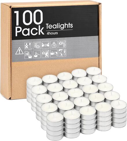 Unscented Tealight Candles - 200 Pack 4 Hours Smokeless White Small Tea Candles for Weddings,Warmer Home Decor for Home in Saudi Arabia