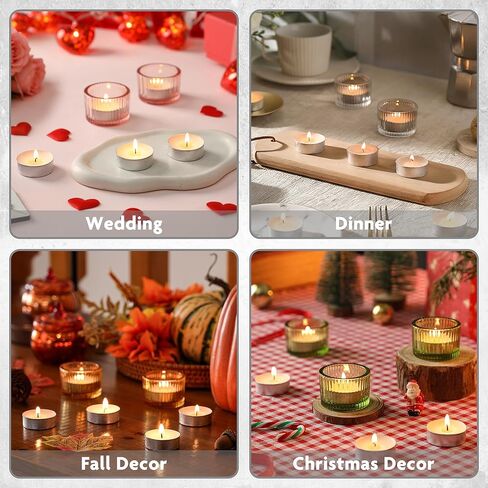 Unscented Tealight Candles - 200 Pack 4 Hours Smokeless White Small Tea Candles for Weddings,Warmer Home Decor for Home in Saudi Arabia
