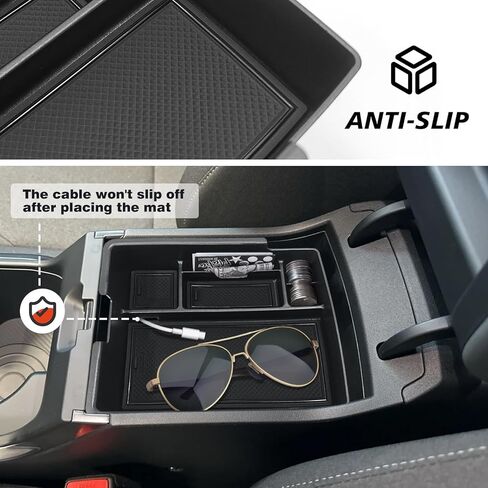 Muslogy 2PCS Center Console Organizer & Hidden Storage Box One-Touch Compatible with Kia K4 2025 Accessories Armrest Privacy Insert Tray Console Divider Insert Organizer in Saudi Arabia