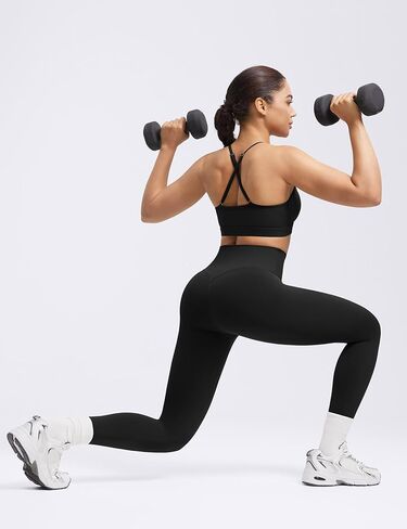 POSHDIVAH Creamluxe No Front Seam Yoga Leggings 25" Seamless High Waisted Workout Lounge Pants Pilates Gym Womens Tights in Kuwait