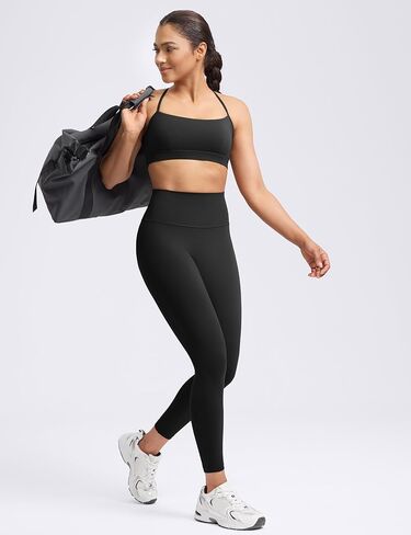 POSHDIVAH Creamluxe No Front Seam Yoga Leggings 25" Seamless High Waisted Workout Lounge Pants Pilates Gym Womens Tights in Kuwait