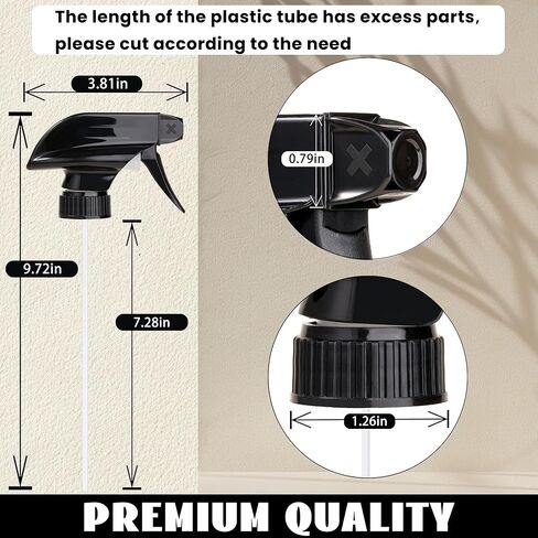 4 Pack Trigger Sprayers Replacement Spray Nozzles with Mist Stream Sprayer for 8oz/16oz Glass Spray Bottles,Quality Spray Nozzles for Home, Kitchen, Garden and Office,Cleaning Solutions in Saudi Arabia