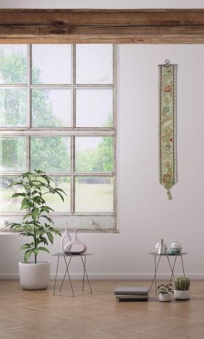شجرة الحياة - سحب جرس نسيج باستيل I - 6 بوصات × 42 بوصة قطن/فسكوز/بوليستر من تصميم ويليام موريس in Kuwait