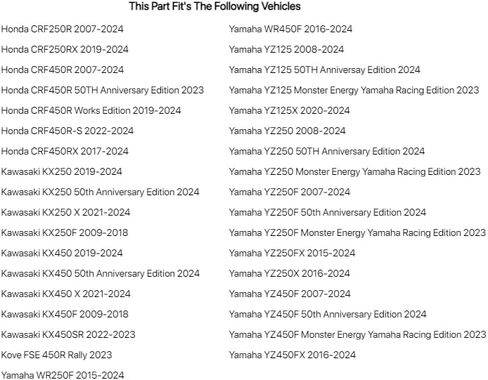 Acerbis سلسلة دليل كتلة 2.0 أسفل إدراج استبدال الأسود لياماها YZ250F 2007-2018 in Kuwait