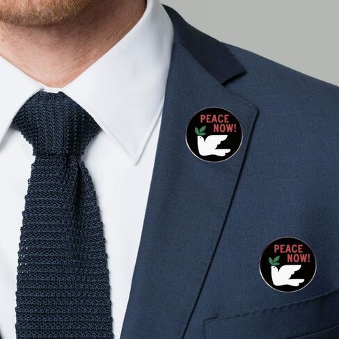 2 Ceasefire peace now enamel pins, Stop the war dove of peace lapel pin, Free Syria alloy badge, Palestine Lebanon pin in Saudi Arabia
