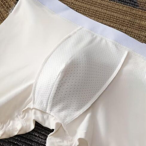 Mens Boxer Briefs Sexy Underwear, Mens Boxer Briefs,with Pouch Moisture Wicking Breathable Trunks 1 Pack (White) in Saudi Arabia
