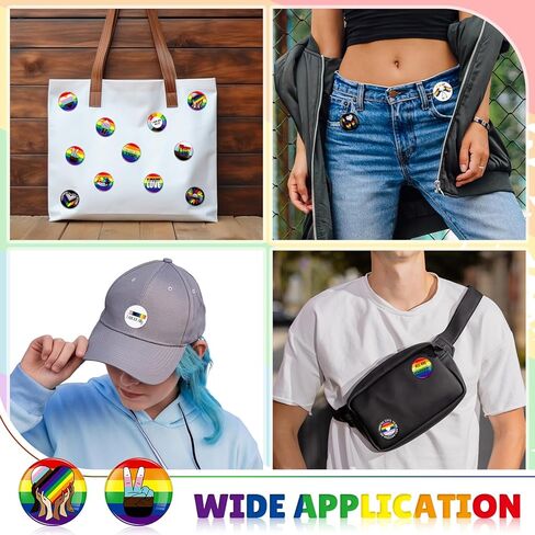 72 Pcs Pride Pins Ally Flag Button LGBTQ Flag Pins Trans Lesbian Pansexual Bisexual Rainbow Brooch Badges for Pride Month Parades Gay LGBTQ Party Supplies Decorations in Kuwait