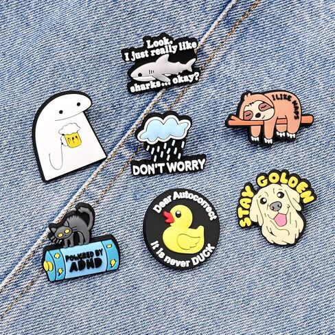 Cute Pins Bulk,Funny Backpack Pin Lapel Badge Pins Set for Jackets,Hats,Backpack in Saudi Arabia