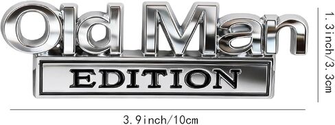 3Pcs Old Man Edition Car Emblem, 3D Metal Badge Decal for Automotive Truck SUV Vehicles Fender Tailgate Bumper in Kuwait