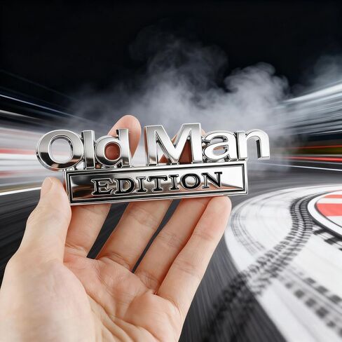 3Pcs Old Man Edition Car Emblem, 3D Metal Badge Decal for Automotive Truck SUV Vehicles Fender Tailgate Bumper in Kuwait