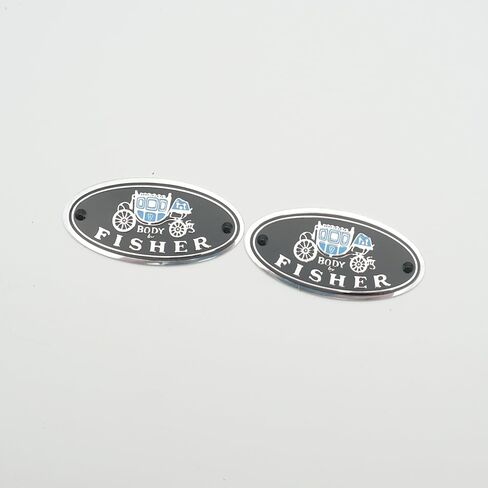 2Pc Body by Fisher Aluminum Door Sill Scuff Step Plate Emblems Decals 3D Badge Nameplate (Silver Black) in Kuwait