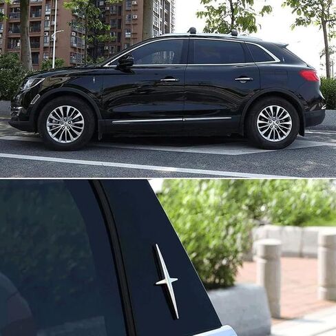 ملصق شعار السيارة المعدني ثلاثي الأبعاد، شعار ملصق جانبي/خلفي لصندوق السيارة متوافق مع موديلات لينكولن (MKS، MKT، MKX، Navigator، Continental، Corsair، Aviator) in Kuwait