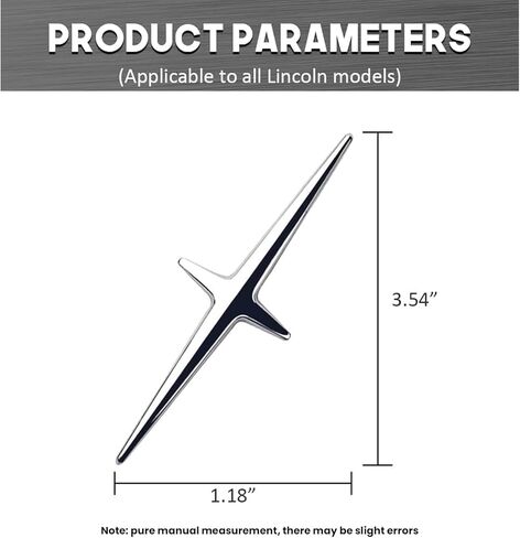 ملصق شعار السيارة المعدني ثلاثي الأبعاد، شعار ملصق جانبي/خلفي لصندوق السيارة متوافق مع موديلات لينكولن (MKS، MKT، MKX، Navigator، Continental، Corsair، Aviator) in Kuwait