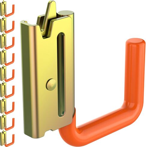 6 قطع خطافات E Track J شديدة التحمل مع طلاء مطاطي مانع للانزلاق | خطافات J فولاذية أكثر سمكًا بنسبة 25% متوافقة مع E-Track وX-Track | ملحقات المسار E خطافات J مثالية للمقطورة المغلقة والشاحنة والمرآب in Kuwait