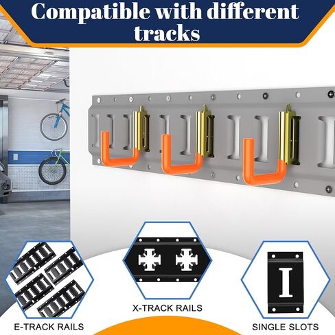 4 Pack Heavy Duty 5" E Track J Hooks with Non-Slip Rubber Coating | 25% Thicker 0.5" Steel J-Hooks Compatible with E-Track, X-Track | E Track Accessories J Hooks Ideal for Enclosed Trailer in Kuwait
