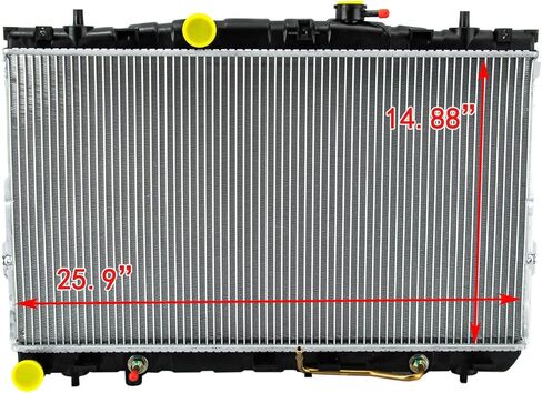 Aluminum Core Radiator For 2001-2008 Hyundai Tiburon Elantra 4CYL 2.0L V6 2.7L Radiators 2002 2003 2004 2005 2006 2007 in Kuwait