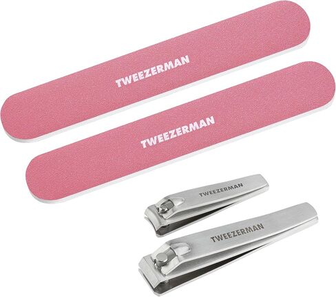 Tweezerman Stainless Steel Nail Combo Set with Fingernail and Toenail Clippers in Kuwait