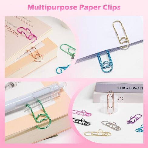 حامل أقلام بمشبك ورق من Leezmark مكون من 16 قطعة، ومشابك أقلام معدنية للكمبيوتر المحمول بـ 8 ألوان، ومشابك إشارات مرجعية بتصميم قلب للطلاب والمعلمين (2.76 × 0.8 بوصة) in Kuwait