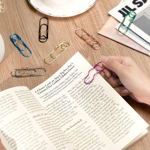 حامل أقلام بمشبك ورق من Leezmark مكون من 16 قطعة، ومشابك أقلام معدنية للكمبيوتر المحمول بـ 8 ألوان، ومشابك إشارات مرجعية بتصميم قلب للطلاب والمعلمين (2.76 × 0.8 بوصة) in Kuwait