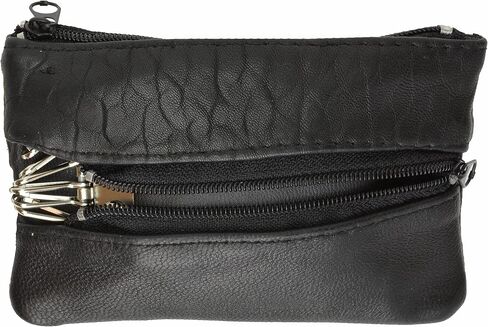 100% Genuine Leather Change Purse Black #92800 in Saudi Arabia