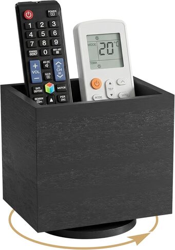 حامل جهاز التحكم عن بعد للطاولة، حامل جهاز التحكم عن بعد للتلفزيون الخشبي، منظم تخزين صندوق التحكم عن بعد، علبة التحكم عن بعد لجانب السرير، الأريكة - أبيض (حجرتان) in Kuwait