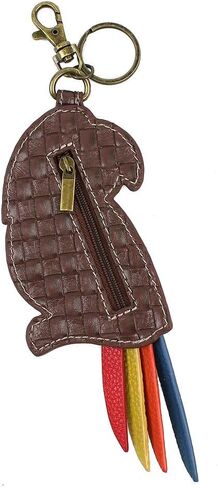 Red Parrot Key Fob/Coin Purse, Bird Lovers Gift in Saudi Arabia