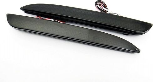 2x Black Smoked Lens LED Bumper Reflector Tail Brake Light Compatible with 2010 2011 2012 2013 Mazda3 MAZDASPEED3 JDM Mazda3 / Axela Sport/Sedan/Mazdaspeed BL5FW BLEAW BLEFW in Saudi Arabia