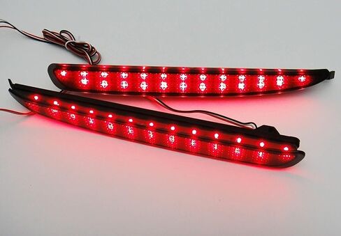 2x Black Smoked Lens LED Bumper Reflector Tail Brake Light Compatible with 2010 2011 2012 2013 Mazda3 MAZDASPEED3 JDM Mazda3 / Axela Sport/Sedan/Mazdaspeed BL5FW BLEAW BLEFW in Saudi Arabia
