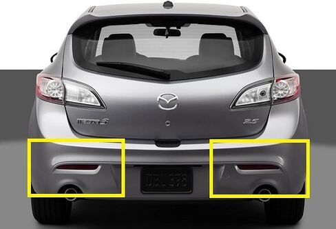 2x Black Smoked Lens LED Bumper Reflector Tail Brake Light Compatible with 2010 2011 2012 2013 Mazda3 MAZDASPEED3 JDM Mazda3 / Axela Sport/Sedan/Mazdaspeed BL5FW BLEAW BLEFW in Saudi Arabia