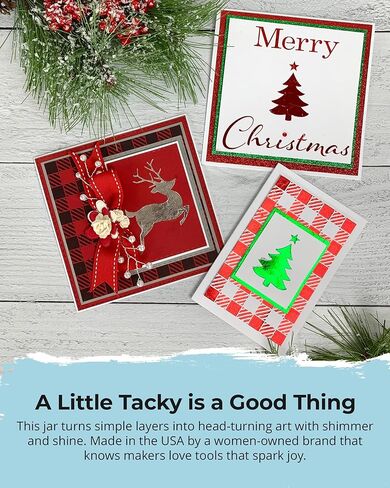 The Crafters Workshop Tacky-When-Dry Gel Medium, Adhesive for Foil Art Projects, Gilding, Glitter, or Paper, 2-oz Jar in Kuwait