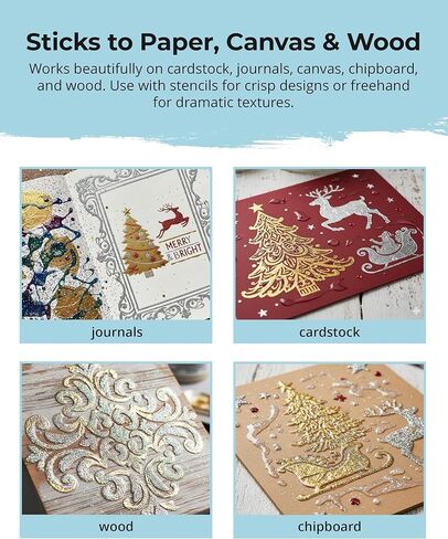 The Crafters Workshop Tacky-When-Dry Gel Medium, Adhesive for Foil Art Projects, Gilding, Glitter, or Paper, 2-oz Jar in Kuwait