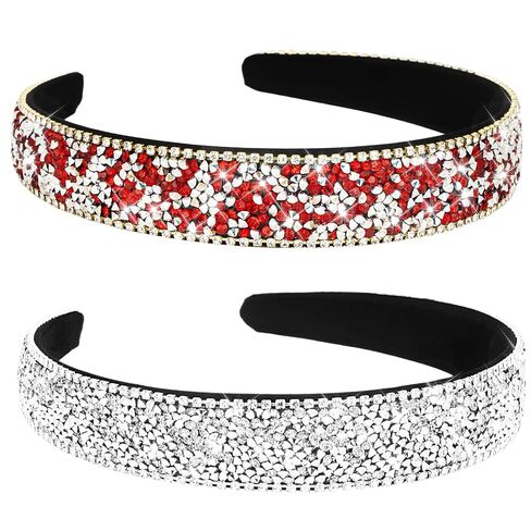 1 Inch Wide Green Headband for Women Sparkly AB Rhinestone Head Bands St Patricks Day Headbands for Women Glam Crystal Hairbands Birthday Christmas Wedding Prom Date Green Hair Accessories in Saudi Arabia