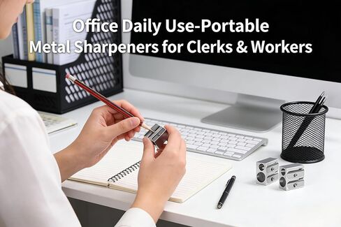 Pencil Sharpener, YOFAN Pack of 12 Manual Metal Pencil Sharpening Blade Sharpener in Kuwait