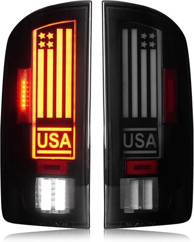 LED Tail Lights Assembly + 3rd Third Brake Cargo Lamp Compatible with Dodge RAM 1500 2002-2006, for Dodge RAM 2500 3500 2003-2006, High Mount Stop Lamp Rear Taillights, Smoked Lens in Saudi Arabia