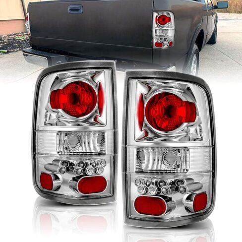 AmeriLite for 2004-2008 Ford F-150 Pickup Chrome مجموعة مصابيح الفرامل الخلفية البديلة - جانب الركاب والسائق in Saudi Arabia