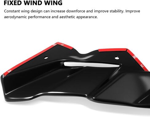 for ZX-6R ZX636R zx6r zx636r 2025 2024 Motorcycle Accessories Downforce Naked Front Spoiler Winglet Aerodynamic Wing Front Spoiler Kit Side Spoiler (Bright Black) in Kuwait