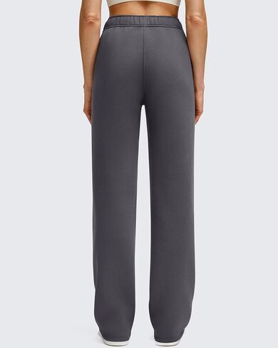 G4Free السراويل النسائية المبطنة بالصوف عالية الخصر الشتاء الحراري الدافئ فرك السراويل Sweatpants رمادي داكن in Saudi Arabia