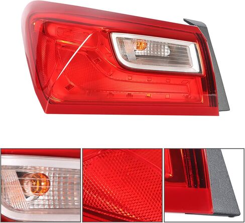 Silscvtt Outer Driver Side Rear Brake Tail Light Assembly Replacement for Chevy Malibu 2016-2021 Left Tail Lamp GM2804122 84132376 in Kuwait