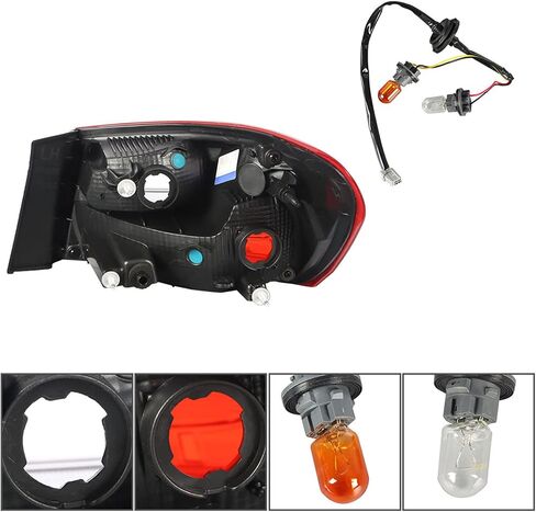 Silscvtt Outer Driver Side Rear Brake Tail Light Assembly Replacement for Chevy Malibu 2016-2021 Left Tail Lamp GM2804122 84132376 in Kuwait