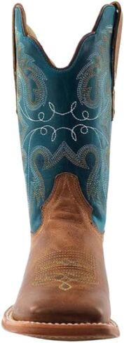 R Watson Women's 11" Azure Honey Wide Square Toe Western Boots in Saudi Arabia