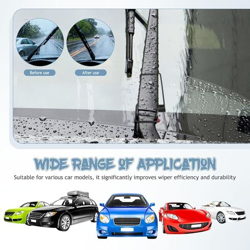 6pcs Car Windshield Wiper Arm Pressure Spring Booster, Wiper Arm Springs Replacement, for Rain Snow, Easy Install, Black in Saudi Arabia
