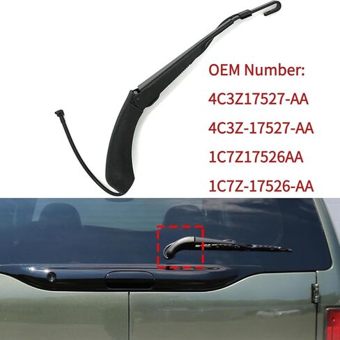 Rear Wiper Arm Blade for 2000 2001 2002 2003 2004 2005 Ford Excursion Eddie Bauer XLS XLT Limited Sport Utility 4-Door Rear Back Windshield Wiper Arm Blade Set Replacement in Kuwait