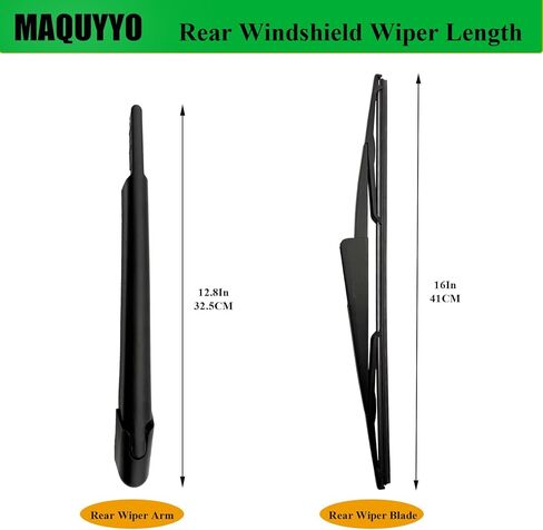 Rear Windshield Wiper Arm Blade Set Replacement for Ford Expedition 2009-2016, Lincoln Navigator 2009-2016, MAQUYYO Rear Wiper Blade Arm Kit Replace 9L1Z17526A in Kuwait