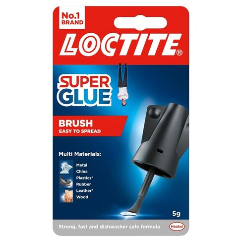 Loctite Super Glue Brush On, Superglue with Applicator Brush, Fast-Drying Clear Glue for Metal, Plastic and More, Easy-to-Use Strong Glue with Easy-Open Cap, 1x5g in Kuwait