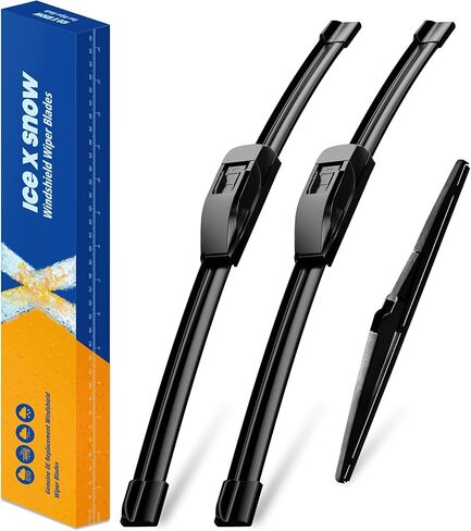 3 Wipers 24"/14"/12" Windshield Wiper Blades Replacement for Fiat 500 2019-2011 Automative Windshield Wiper Blades 24"+14" Front Wipers with 12" Rear Wiper Blade Set in Kuwait