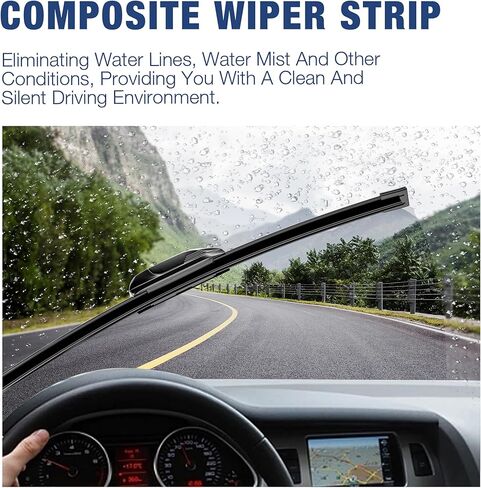 3 Wipers 24"/14"/12" Windshield Wiper Blades Replacement for Fiat 500 2019-2011 Automative Windshield Wiper Blades 24"+14" Front Wipers with 12" Rear Wiper Blade Set in Kuwait