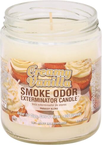 Smoke Odor Exterminator 13 oz Jar Candles Creamy Vanilla, (2) in Kuwait