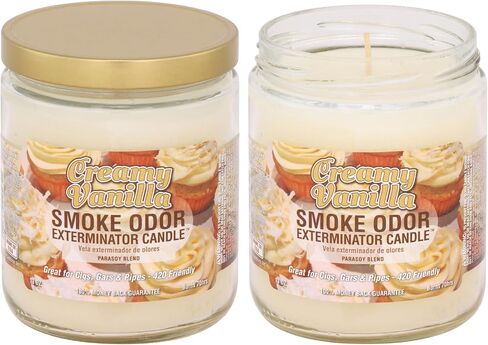 Smoke Odor Exterminator 13 oz Jar Candles Creamy Vanilla, (2) in Saudi Arabia