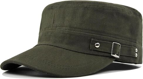 Unisex Army Cadet Cap Military Flat Top Basic Baseball Caps in Saudi Arabia