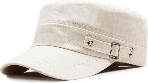 Unisex Army Cadet Cap Military Flat Top Basic Baseball Caps in Saudi Arabia